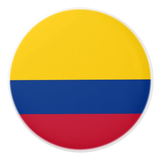 Bouton De Porte En Céramique Drapeau Colombie (Devant)