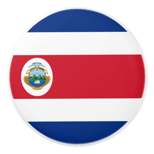 Bouton De Porte En Céramique Drapeau Costa Rica Céramique Pull (Devant)