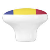 Bouton De Porte En Céramique drapeau d'Andorre (Côté)