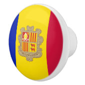 Bouton De Porte En Céramique Drapeau d'Andorre patriotique (Droite)