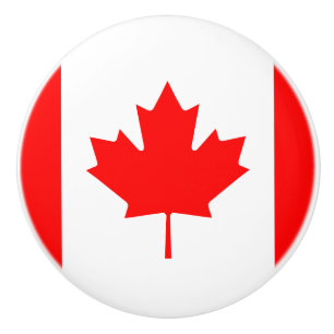 Bouton De Porte En Céramique Drapeau de bouton en céramique du Canada