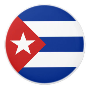 Bouton De Porte En Céramique Drapeau de Cuba