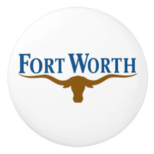 Bouton De Porte En Céramique Drapeau de Fort Worth (Texas)