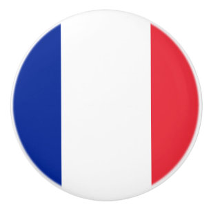 Bouton De Porte En Céramique Drapeau de France Ceramic Knob