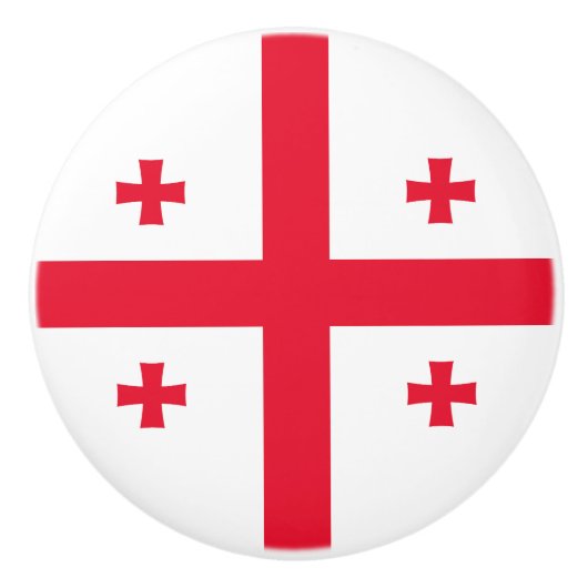 Bouton De Porte En Céramique Drapeau de Géorgie (Devant)