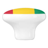 Bouton De Porte En Céramique Drapeau de Guinée (Côté)