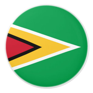 Bouton De Porte En Céramique Drapeau de Guyana