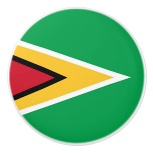 Bouton De Porte En Céramique Drapeau de Guyana