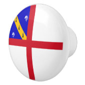 Bouton De Porte En Céramique Drapeau de Herm (Droite)