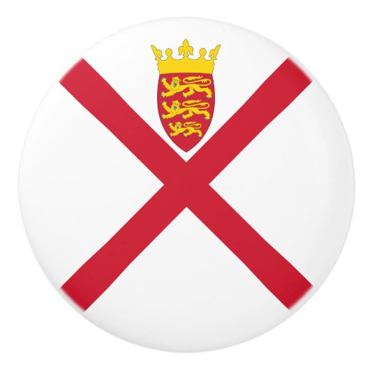 Bouton De Porte En Céramique Drapeau de Jersey (Devant)