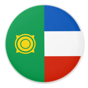 Bouton De Porte En Céramique Drapeau de Khakassie