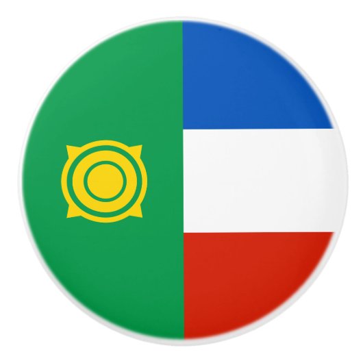 Bouton De Porte En Céramique Drapeau de Khakassie (Devant)