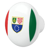 Bouton De Porte En Céramique Drapeau de la Fédération de Bosnie (Droite)