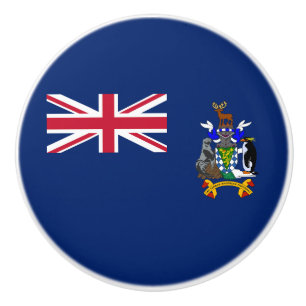 Bouton De Porte En Céramique Drapeau de la Géorgie du Sud et des îles Sandwich