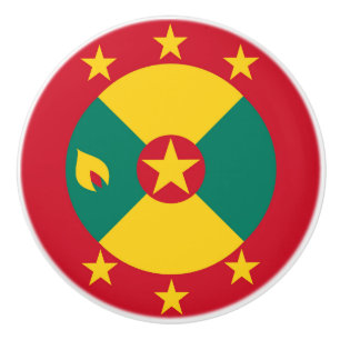 Bouton De Porte En Céramique Drapeau de la Grenade