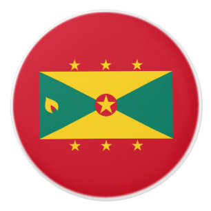 Bouton De Porte En Céramique Drapeau de la Grenade