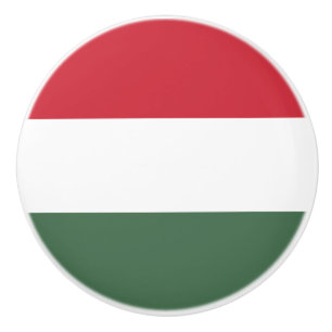 Bouton De Porte En Céramique Drapeau de la Hongrie