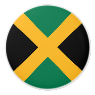 Bouton De Porte En Céramique Drapeau de la Jamaïque