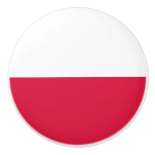 Bouton De Porte En Céramique Drapeau de la Pologne