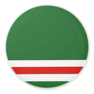 Bouton De Porte En Céramique Drapeau de la République tchétchène d'Ichkeria