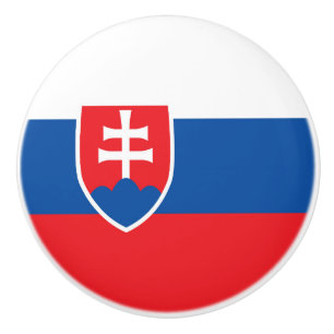 Bouton De Porte En Céramique Drapeau de la Slovaquie