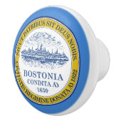 Bouton De Porte En Céramique Drapeau de la ville de Boston (Massachusetts) (Droite)