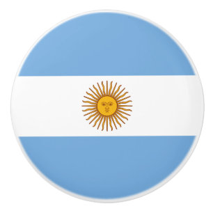 Bouton De Porte En Céramique Drapeau de l'Argentine Ceramic Knob