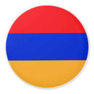 Bouton De Porte En Céramique Drapeau de l'Arménie