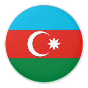 Bouton De Porte En Céramique Drapeau de l'Azerbaïdjan
