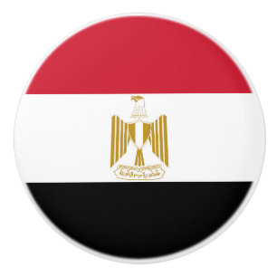 Bouton De Porte En Céramique Drapeau de l'Égypte