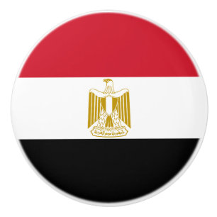 Bouton De Porte En Céramique Drapeau de l'Égypte