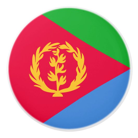 Bouton De Porte En Céramique Drapeau de l'Érythrée (Devant)