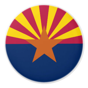 Bouton De Porte En Céramique Drapeau de l'État de l'Arizona