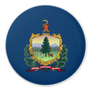 Bouton De Porte En Céramique Drapeau de l'État du Vermont