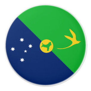 Bouton De Porte En Céramique Drapeau de l'île Christmas