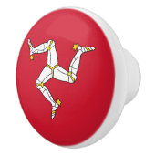 Bouton De Porte En Céramique Drapeau de l'île de Man (Droite)