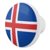 Bouton De Porte En Céramique Drapeau de l'Islande (Droite)