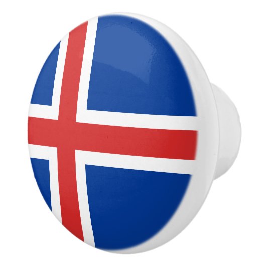 Bouton De Porte En Céramique Drapeau de l'Islande Ceramic Knob (Droite)