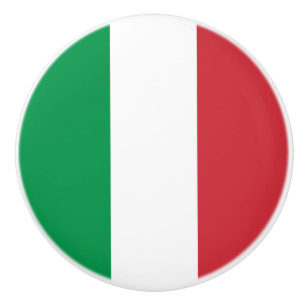 Bouton De Porte En Céramique Drapeau de l'Italie
