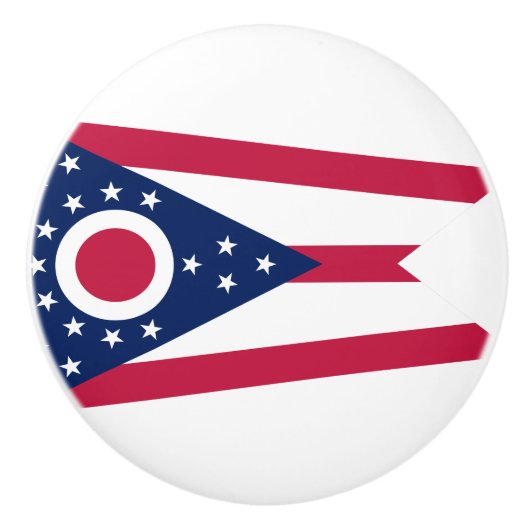 Bouton De Porte En Céramique Drapeau de l'Ohio (Devant)