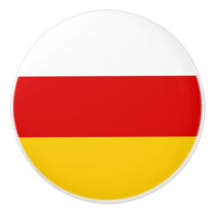 Bouton De Porte En Céramique Drapeau de l'Ossétie du Sud