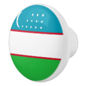 Bouton De Porte En Céramique Drapeau de l'Ouzbékistan (Droite)