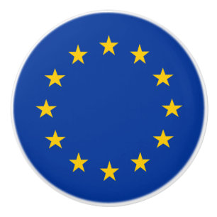 Bouton De Porte En Céramique Drapeau de l'Union européenne