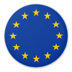 Bouton De Porte En Céramique Drapeau de l'Union européenne (UE) (Europe)