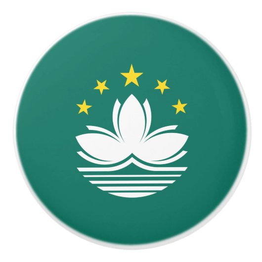 Bouton De Porte En Céramique Drapeau de Macao (Devant)