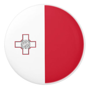 Bouton De Porte En Céramique Drapeau de Malte