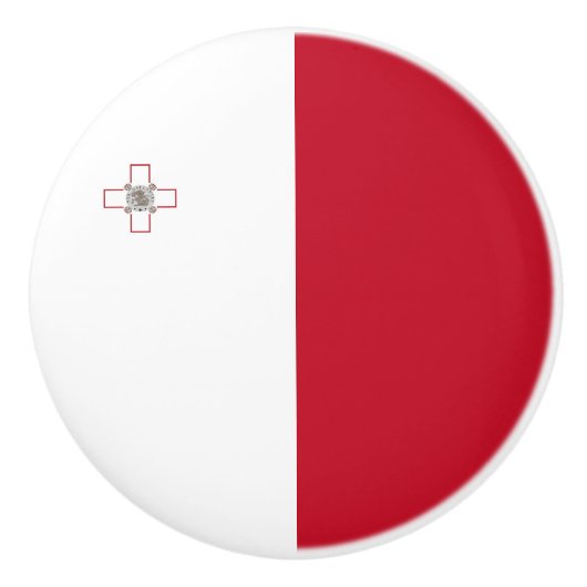 Bouton De Porte En Céramique Drapeau de Malte (Devant)