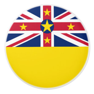 Bouton De Porte En Céramique Drapeau de Niue
