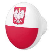 Bouton De Porte En Céramique Drapeau de Pologne (Droite)