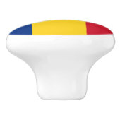 Bouton De Porte En Céramique Drapeau de Roumanie (Côté)